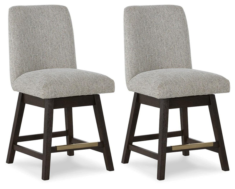 Burkhaus Dark Brown Counter Height Barstool (Set of 2) - D984-124X2