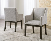 Burkhaus Dark Brown Dining Arm Chair (Set of 2) - D984-01AX2