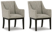 Burkhaus Dark Brown Dining Arm Chair (Set of 2) - D984-01AX2