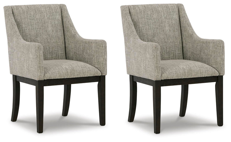 Burkhaus Dark Brown Dining Arm Chair (Set of 2) - D984-01AX2