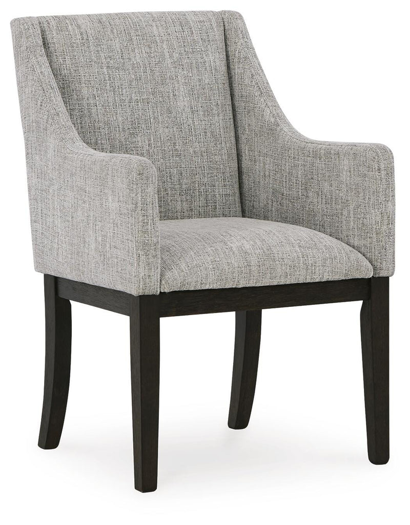 Burkhaus Dark Brown Dining Arm Chair (Set of 2) - D984-01AX2