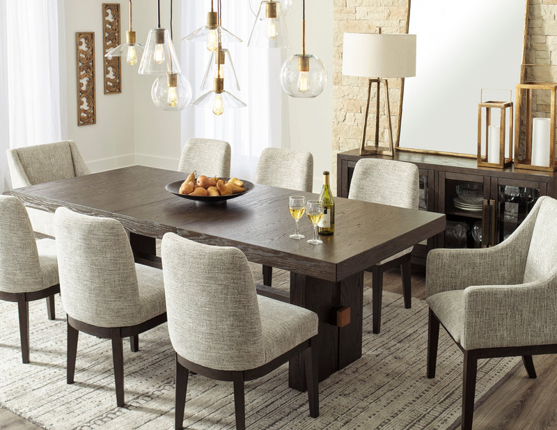 Burkhaus Dark Brown Extendable Dining Set - Gate FurnitureDining Room Set