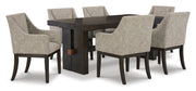 Burkhaus Dark Brown Extendable Upholstered Dining Set - Gate FurnitureDining Room Set