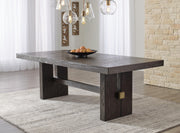 Burkhaus Dining Table and 6 Chairs in Dark Brown - PKG023626