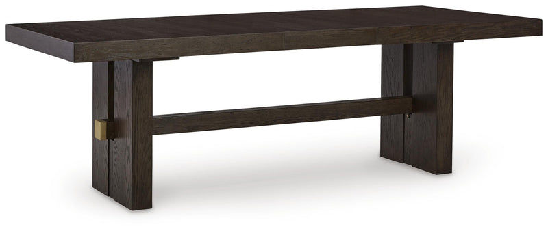 Burkhaus Dining Table and 6 Chairs in Dark Brown - PKG023626