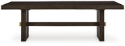 Burkhaus Dining Table and 6 Chairs in Dark Brown - PKG023626
