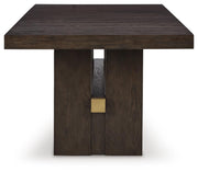 Burkhaus Dining Table and 6 Chairs in Dark Brown - PKG023626
