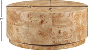 Burl Wood Coffee Table in Natural - 270-C