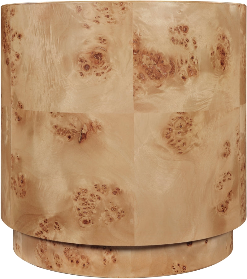 Burl Wood End Table in Natural - 270-E