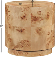 Burl Wood End Table in Natural - 270-E