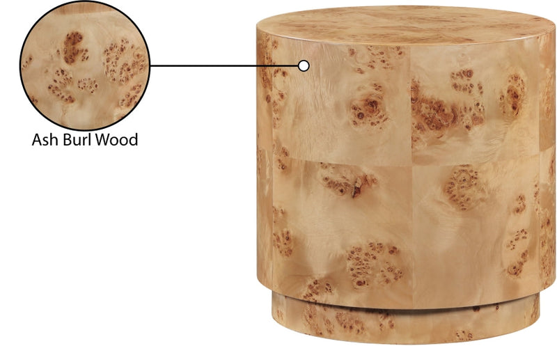 Burl Wood End Table in Natural - 270-E