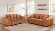 Burnett 2-piece Chenille Upholstered Sofa Set Burnt Orange - 504951-S2