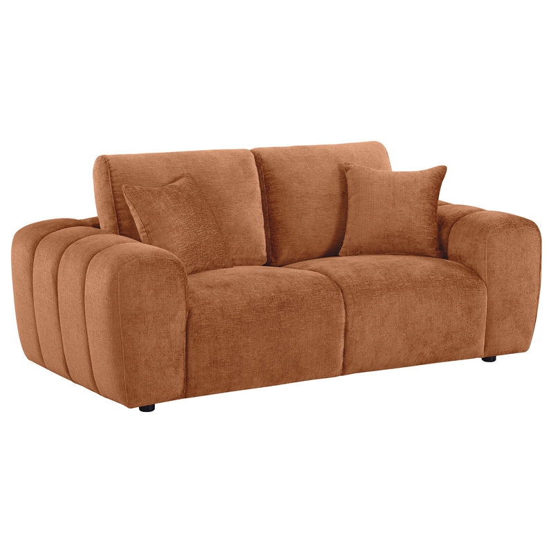 Burnett 2-piece Chenille Upholstered Sofa Set Burnt Orange - 504951-S2