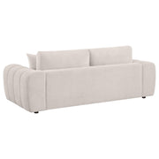 Burnett 3-piece Chenille Upholstered Sofa Set Ivory - 504955-S3