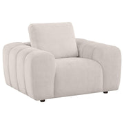 Burnett 3-piece Chenille Upholstered Sofa Set Ivory - 504955-S3