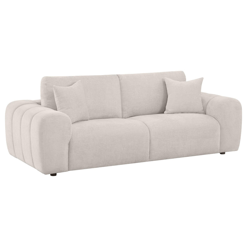 Burnett 4-piece Chenille Upholstered Sofa Set Ivory - 504955-S4