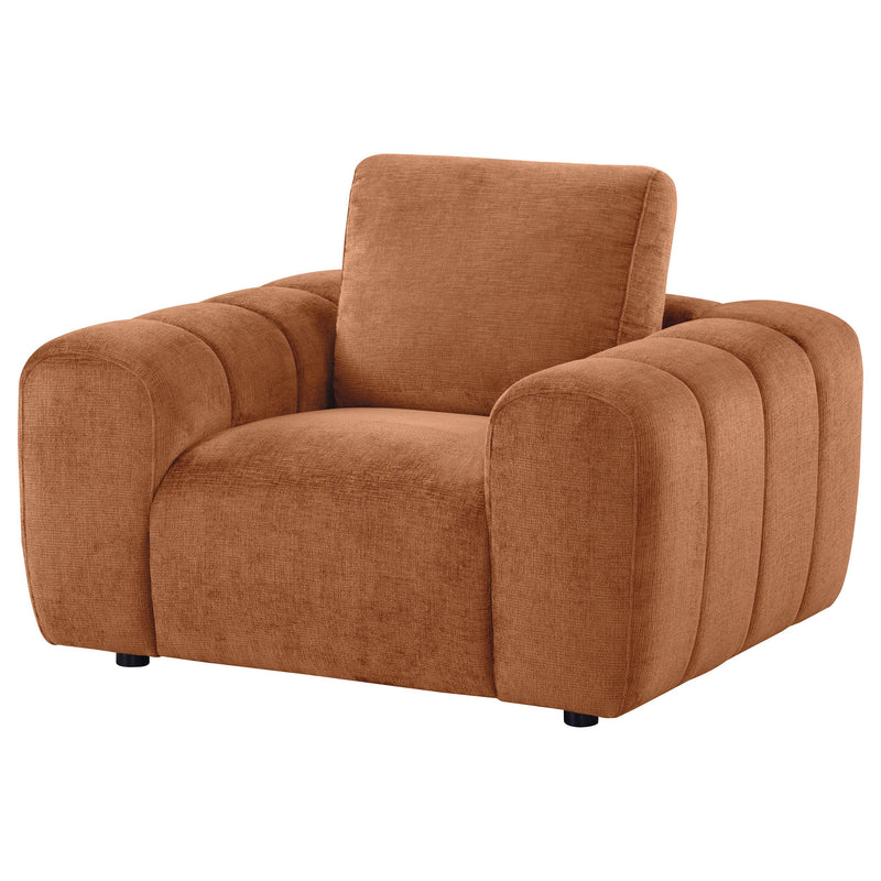 Burnett Chenille Upholstered Accent Chair Burnt Orange - 504953