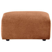 Burnett Chenille Upholstered Ottoman Burnt Orange - 504954