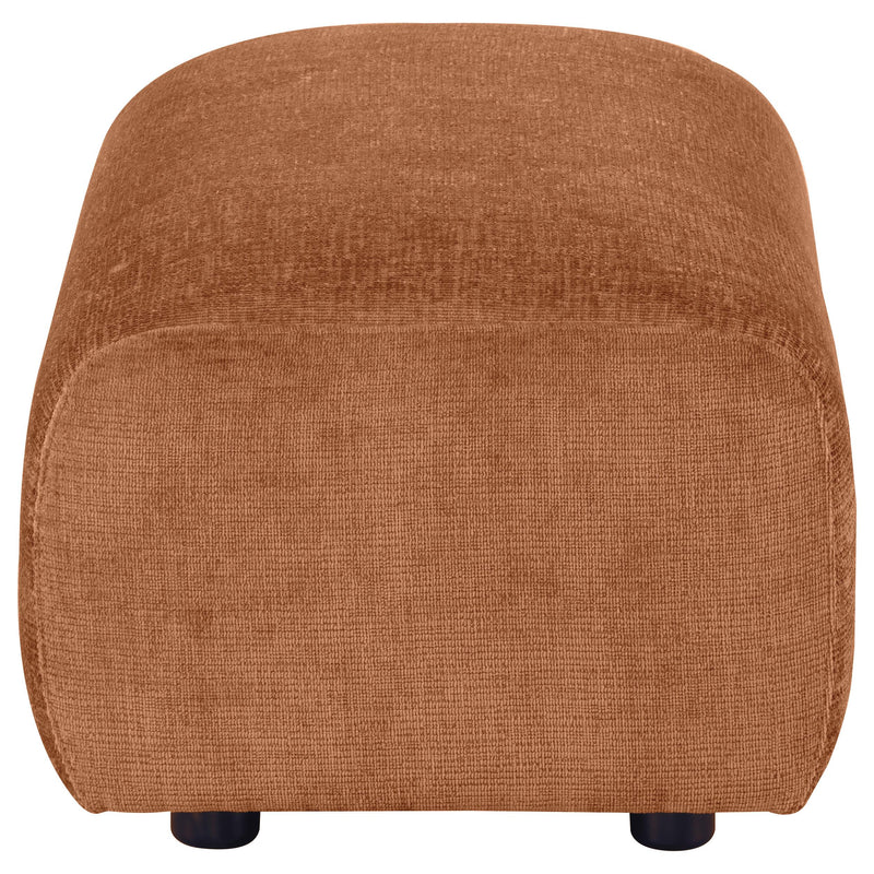 Burnett Chenille Upholstered Ottoman Burnt Orange - 504954