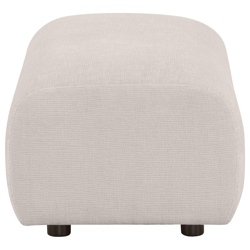 Burnett Chenille Upholstered Ottoman Ivory - 504958