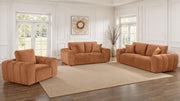 Burnett Chenille Upholstered Wide Arm Sofa Burnt Orange - 504951