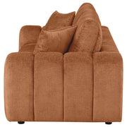 Burnett Chenille Upholstered Wide Arm Sofa Burnt Orange - 504951