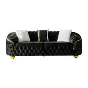 Bursa 91 in. Sofa in Black - Gate FurnitureSofa
