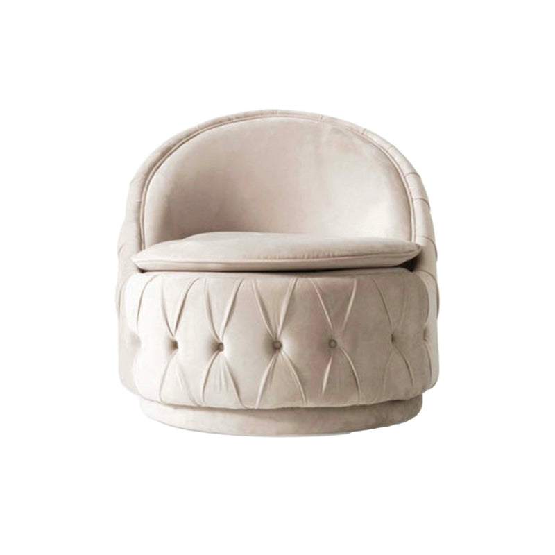 Bursa Cream Velvet Living Room Set - Gate FurnitureLiving Room Set