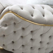 Bursa Cream Velvet Living Room Set - Gate FurnitureLiving Room Set