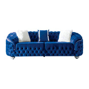 Bursa Navy Velvet Living Room Set - Gate FurnitureLiving Room Set