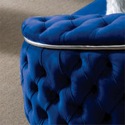 Bursa Navy Velvet Living Room Set - Gate FurnitureLiving Room Set