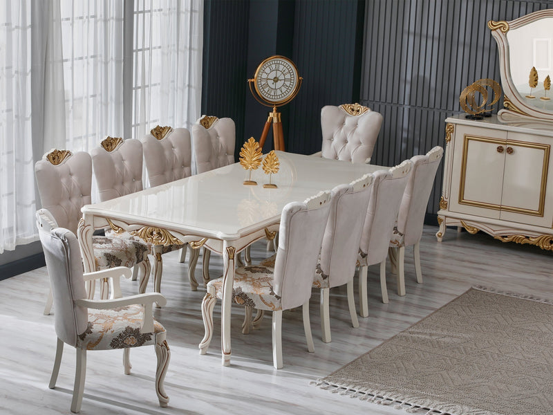 Buse 104" Wide 10 Person Dining Table - Gate FurnitureDining Tables