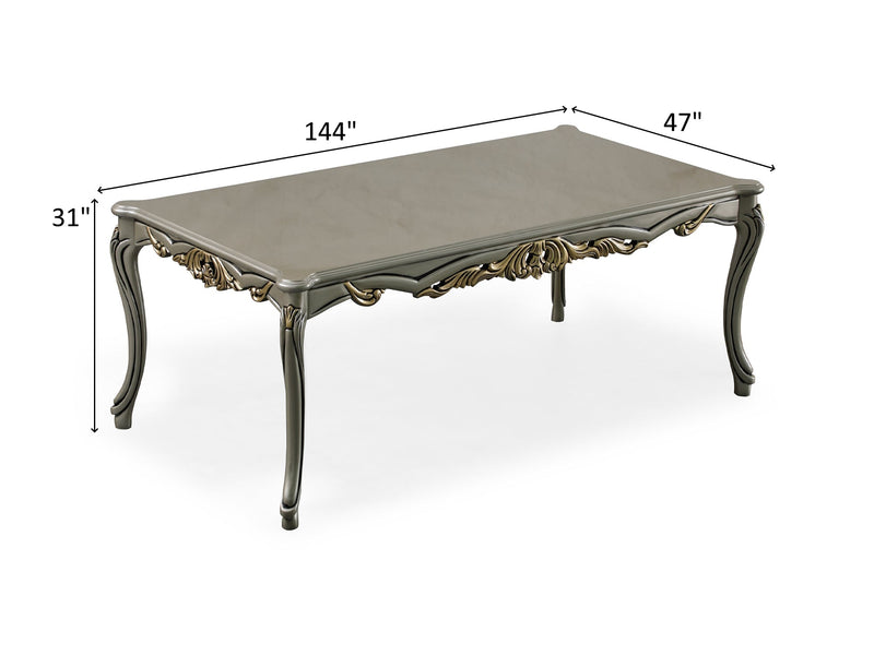 Buse 144" Wide 12 Person Dining Table - Gate FurnitureDining Tables