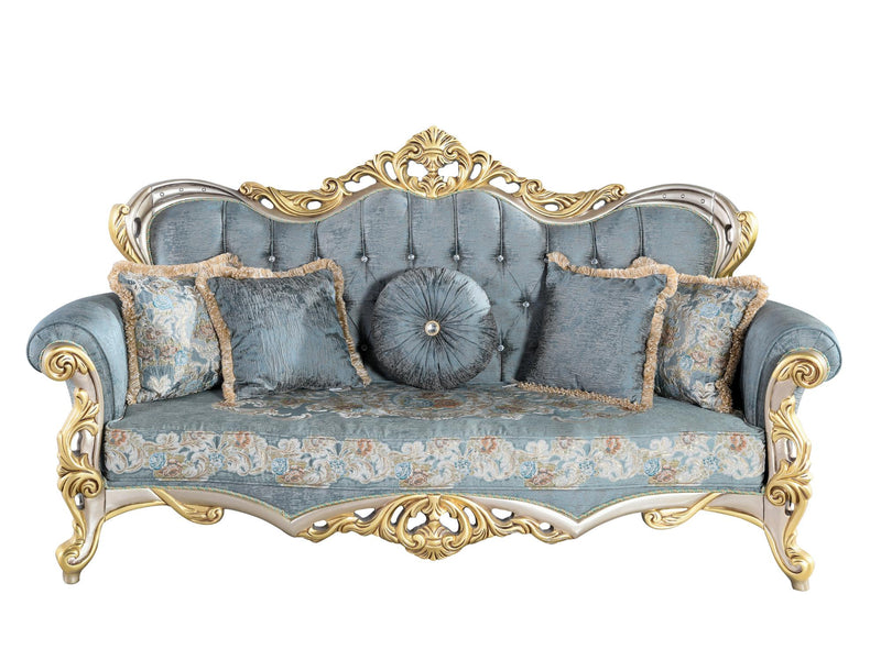 Buse 2-pieces (Sofa & Loveseat) Livingroom Set Light Green in Light Green - 101-BUS-HAN25-32