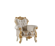 Buse 3-pieces (Sofa & Loveseat & Chair) Livingroom Set Cream in Cream - 101-BUS-D0602-321