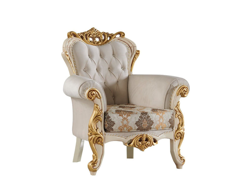 Buse 31" Wide Tufted Armchair - Gate FurnitureTraditional Accent Chairs