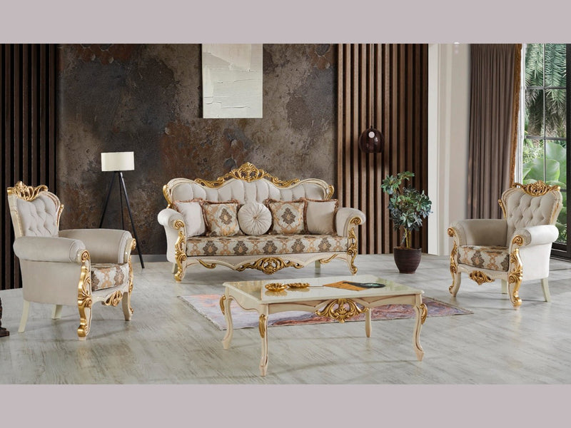 Buse 31" Wide Tufted Armchair - Gate FurnitureTraditional Accent Chairs