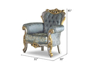 Buse 31" Wide Tufted Armchair - Gate FurnitureTraditional Accent Chairs