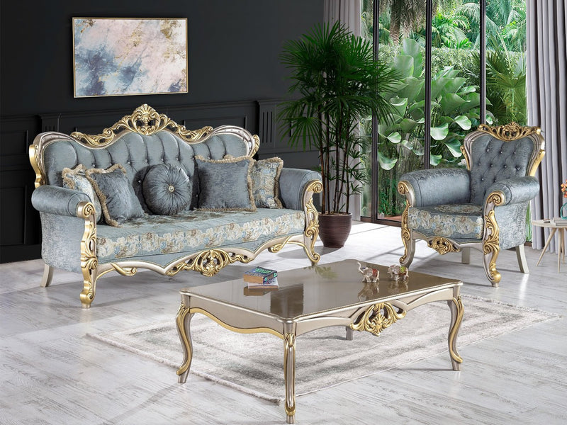 Buse 31" Wide Tufted Armchair - Gate FurnitureTraditional Accent Chairs