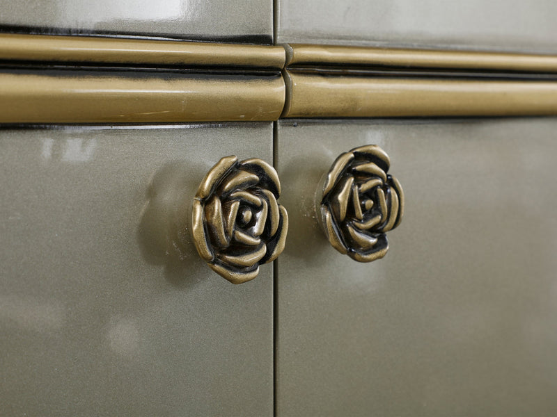 Buse 78" Wide 4 Door Buffet With Mirror - Gate FurnitureBuffets & Sideboards