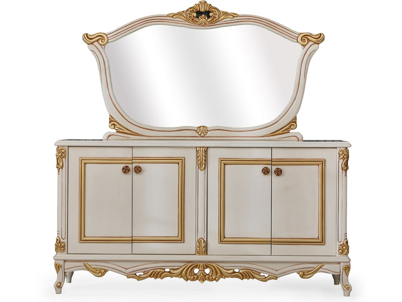 Buse Diningroom Consol With Mirror Cream - 115-BUS-HM571-CONWM