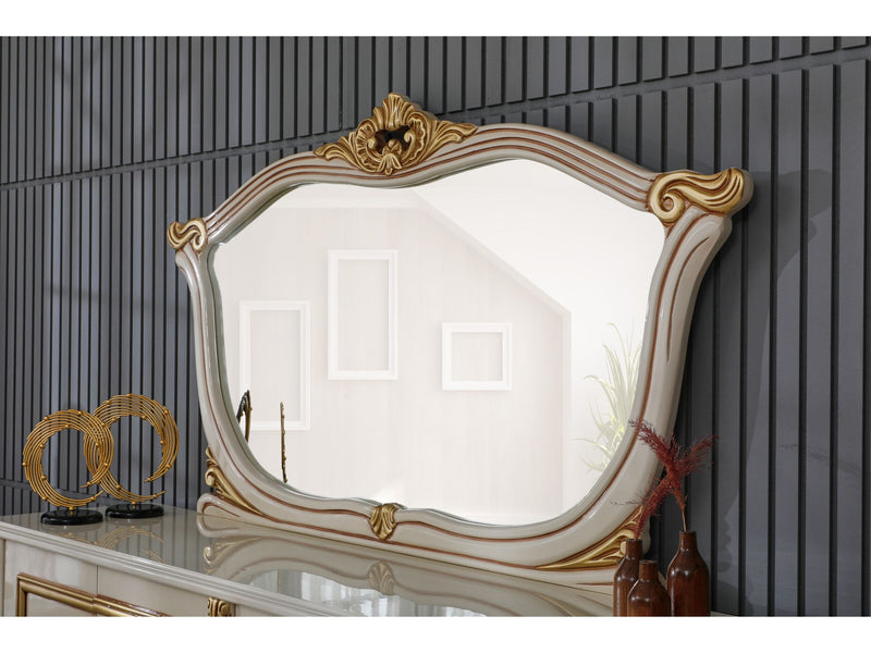 Buse Diningroom Consol With Mirror Cream - 115-BUS-HM571-CONWM