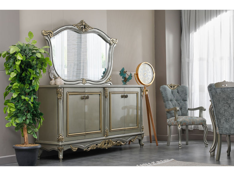 Buse Diningroom Consol With Mirror Light Green - 115-BUS-HM620-CONWM