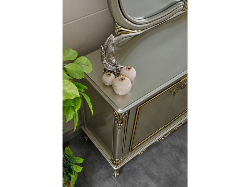 Buse Diningroom Consol With Mirror Light Green - 115-BUS-HM620-CONWM