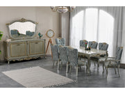 Buse Diningroom (Dining Table & 6 Chair) Light Green - 115-BUS-HM620-SET