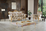 Buse Traditional Sofa Cream in Cream - 101-BUS-D0602-3