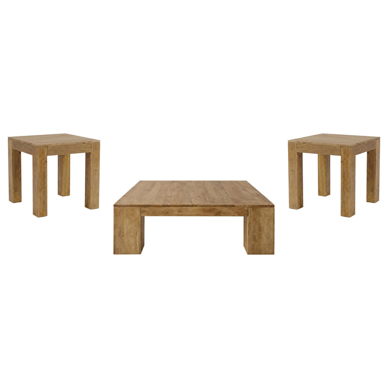 Butte 3-piece Mango Wood Coffee and End Table Set Natural - 706378-S3