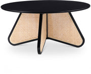 Butterfly Natural Cane And Oak Veneer Coffee Table in Black - 208Black-CT
