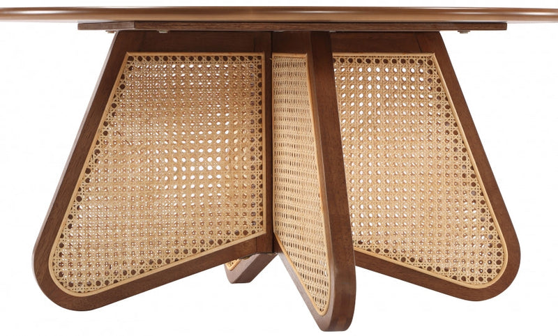Butterfly Natural Cane And Oak Veneer Coffee Table in Brown - 208Walnut-CT