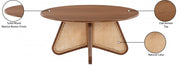 Butterfly Natural Cane And Oak Veneer Coffee Table in Brown - 208Walnut-CT